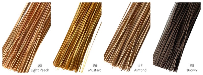 1mm paper quilling strips - light peach, mustard, almond and brown pictured.