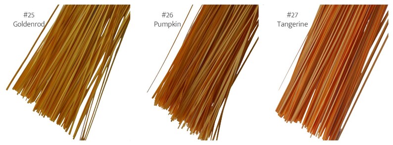 1mm paper quilling strips - goldenrod, pumpkin and tangerine pictured.