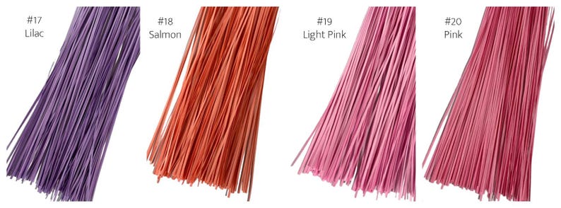 1mm paper quilling strips - lilac, salmon, light pink and pink pictured.