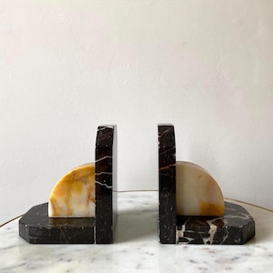 A Pair of Vintage Marble Bookends