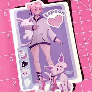 Cute Espeon eeveelution human sticker