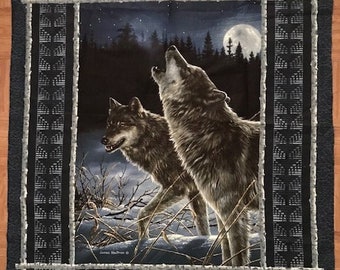 wolf fabic panel with backing