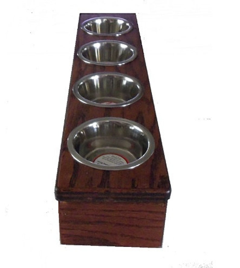 Cat 4 Pet Bowls Feeder Raised 4 Inches With Personalized Pet Etsy