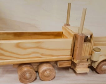 Wooden toy truck sidewall truck made with solid hardwood built to last Toy trucks children grandchildren kids Christmas gift Holiday