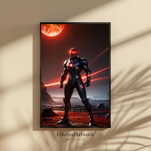 Alien Planet Sci-Fi Wall Art, Fantasy Alien landscape, Space Wall Art, Outer Space, Galaxy, Astronomy, Universe, Cosmic, Ready to Hang