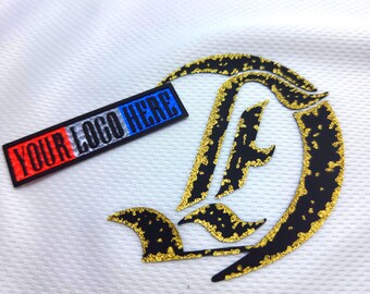 Custom Raised Silicone & Glitter Heat Transfer – 3D Logo Patch for Premium Apparel Branding