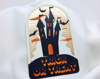 Heat Transfer Halloween Badge, Customizable Patch for Clothes, Bags & Accessories,3d badge , Spooky Iron-On Patch for Costumes