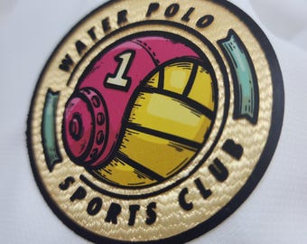 Water Polo Patch Badge - Personalized Custom Emblem with Team Name or Player's Name, Premium Quality Design,3D logo patch