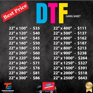 Direct to Film Transfer, Tshirt Transfer, Gang Sheet, Heat Transfers, DTF Printing, Hot Peel DTF