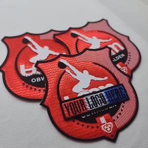 Custom 3D Iron-On Logo Patches for Sports Teams, Outdoor Fashion, Football, Rugby, Basketball, and Sportswear