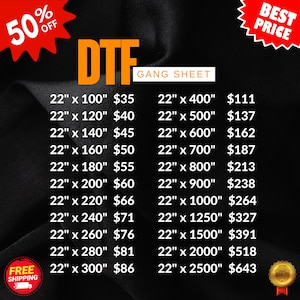 DTF Gang Sheet, custom dtf Transfers, direct To Film, gang Sheet, DTF Roll, DTF Prints, Custom Heat Transfer, Ready To Press, Digital Prints