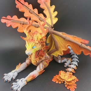 Winged Forest Dragon Fidget Toy 3D Printed Articulated Figure