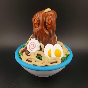 Ramendorah! 3D Printed Ramen Smog Kaiju Figure