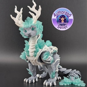 Zabawka Fidget w kształcie leśnego smoka, drukowana w 3D, ruchoma figurka
