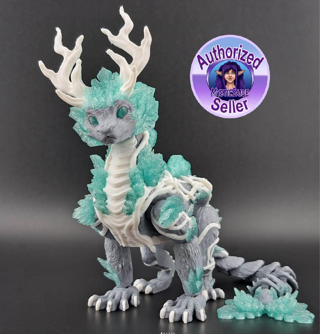 Forest Dragon Fidget Toy 3D Printed Articulated Figure