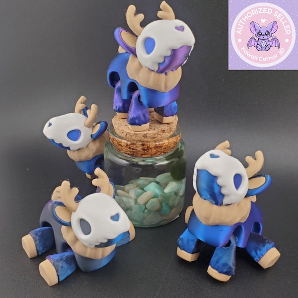3-PACK Kawaii Wendigo Fidget-leksak: 3D-utskrivna ledade minifigurer