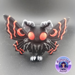 Chibi Mothman Flexi Fidget Toy: 3D Printed Kawaii Cryptid