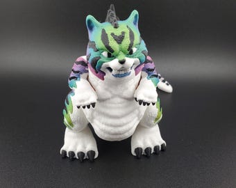 Catzilla Articulated 3D Printed Fidget Toy Figure