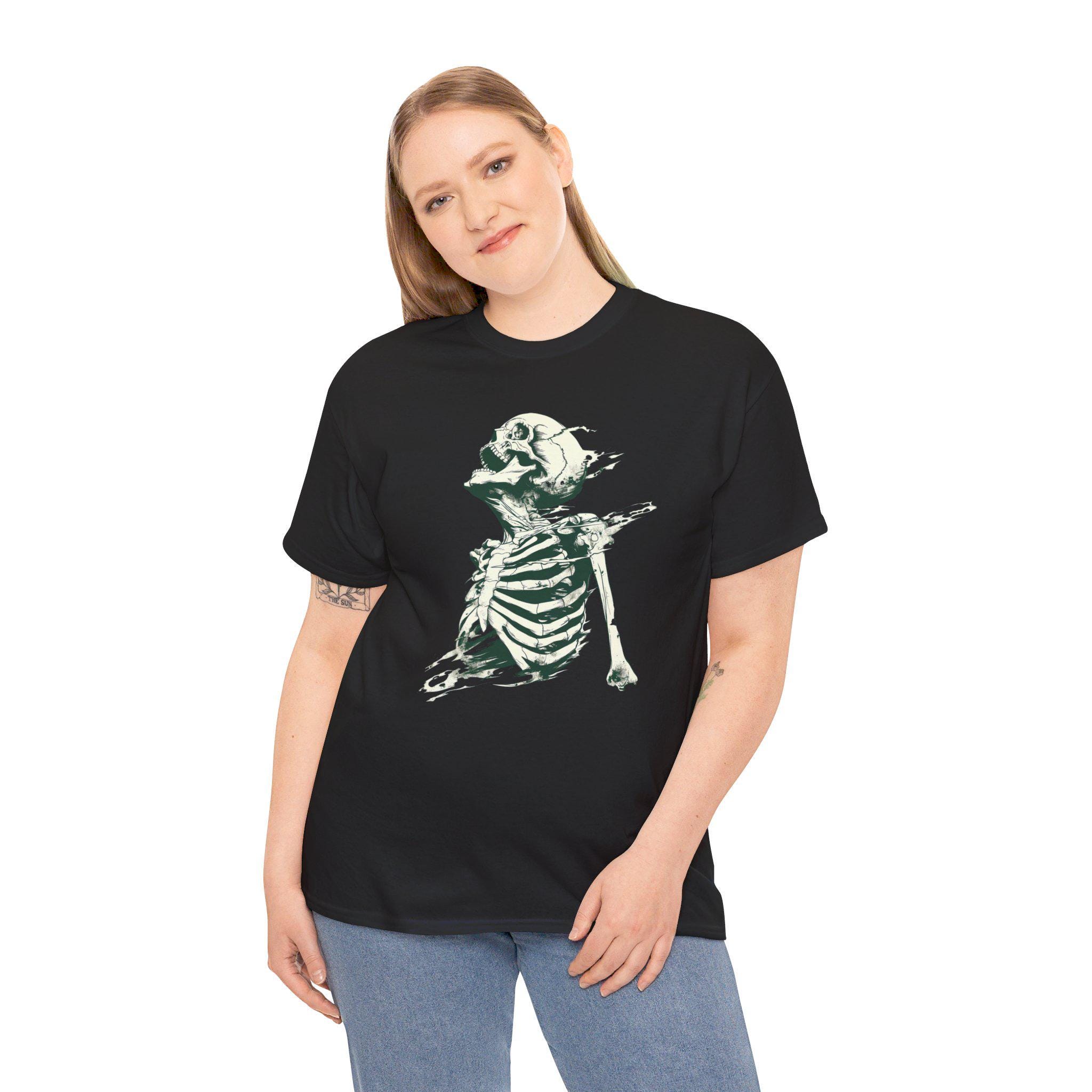通販でクリスマス Vintage 90s 2000s Oldschool Adult - T-shirt Skeleton Retro トップス