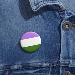 Genderqueer Pride Flag, Rainbow Pride Flag Button, Perfect Gift For Pride Month