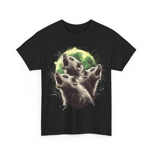 Three Possums Graphic Vintage T-shirts, Retro Possum Moon Tshirt, Possum Lovers, Funny Possum Tee, Oversized Dark Tee, Possum Gifts