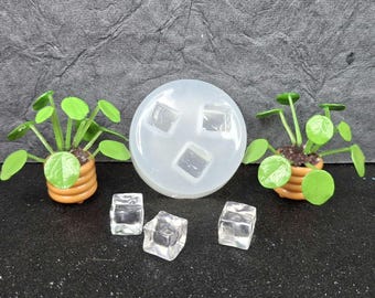 Ice Cubes Silicone Mold: Miniature Food- UV Resin Crafting
