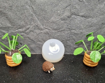 Hedgehog Silicone Mold:  Miniature Resin Crafting