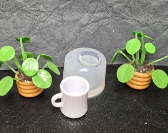 Coffee Cup Silicone Mold: Miniature Resin Crafting