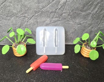 Popsicle Silicone Mold:   Miniature Food- UV Resin Crafting