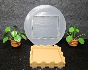 Fence Platter Silicone Mold -  Miniatures-Miniature Resin Crafting