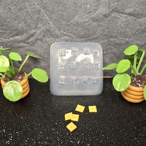 Miniature Cheese Cracker Silicone Mold: Miniature Food- UV Resin Crafting