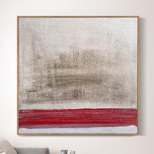 Beige Wabi sabi Abstract Painting 3D Earth Textured Paintings Nordic Minimalist Boho  Canvas Wall Art Painting for Living Room