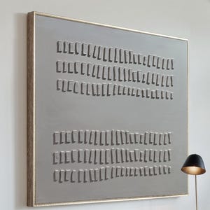 Gray Wabi Sabi Wall Art Gray  Minimalist Painting Pure Gray 3D Texture Wall Art Earth Tone Art