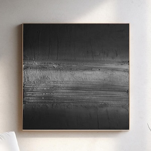 Black and Grey Textured Wall Art Black and White 3D Wall Decor Black Abstract wall art  Neutral  Black Wall Decor Black and White Minimalist