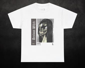 Anime-T-shirt Devious Witch: Dark Japanese Horror Streetwear