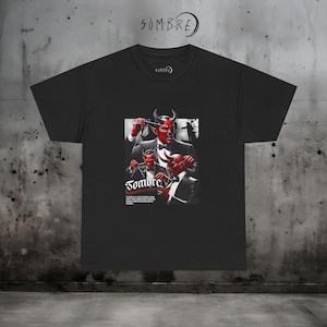 Dämon - Metalhead Geschenk - Streetwear T-shirt - Schädel Grafik - Alternative Dark Fashion - Gothic Kleidung - Vintage - Dark Streetwear