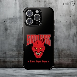 Funda de teléfono con diseño de diablo - Ocultismo - Accesorios góticos - Metalero - Heavy Metal - Funda de teléfono oscura - Escalofriante - Regalo para hombre - Regalo para mujer