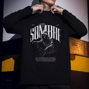 Sensenmann - Cadeau métalleux - T-shirt Streetwear - Graphique tête de mort - Mode sombre alternative - Vêtements gothiques - Gothique - Streetwear sombre
