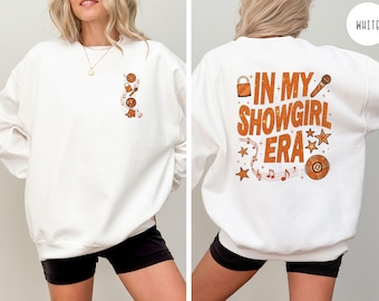 In My Showgirl Era Sweatshirt – Retro Graphic Hoodie – Cozy Concert Crewneck – Vintage Showgirl Aesthetic Top for Women - New Album Shirt
