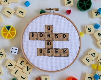 Board Game Geek cross stitch PDF pattern for instant download