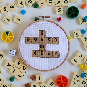 Board Game Geek cross stitch PDF pattern for instant download image 1