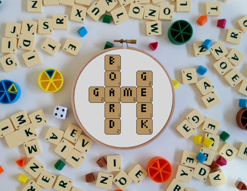 Board Game Geek cross stitch PDF pattern for instant download image 2