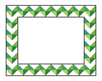 Chevron Border cross stitch PDF pattern for instant download