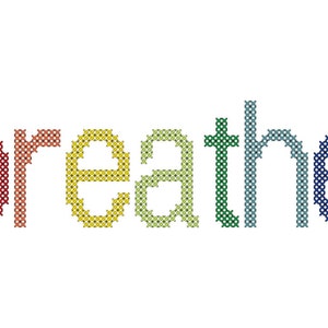 Breathe cross stitch PDF pattern for instant download image 2