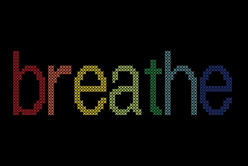 Breathe cross stitch PDF pattern for instant download image 3
