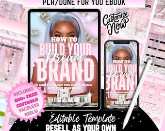 Build Your Brand Ebook PLR product to resell plr digital products DFY ebook small business Done For You ebook Customizable Brand Course