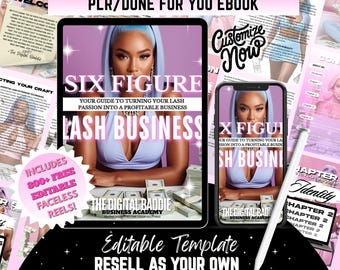 PLR eBook Lash Business Course DFY Digital Product to resell dfy Lash course plr product to resell Done For You Beauty ebook Boss Girl Lash