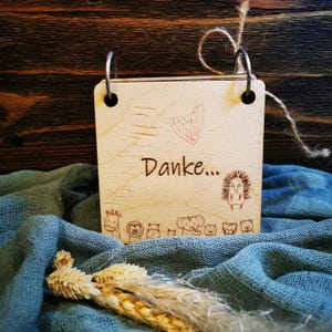 Geschenkbuch aus Holz - Abschied aus der Kita