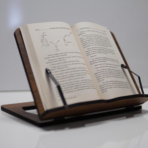 Soporte para libros personalizado, soporte ajustable para computadora portátil, soporte plegable y portátil de madera para lectura de libros, soporte ajustable para computadora portátil, soporte para libros