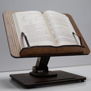 Soporte de madera para libros, estantería para libros, soporte para computadora portátil, bandeja para regazo, soporte para lectura de libros, computadora portátil para oficina en casa, escritorio de madera con almacenamiento